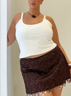 Kasper Cinched Tank Top White Curve