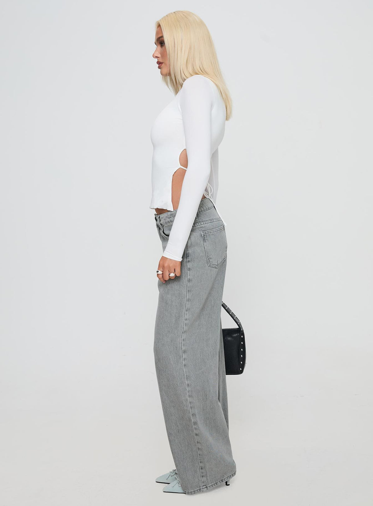 Ellanor Low Rise Straight Leg Jeans Washed Grey Petite Low Rise Jeans Jeans 