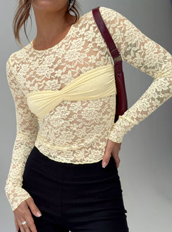Midnight Long Sleeve Top Vanilla Custard