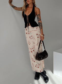  front view of model wearing Princess Polly Sunbliss Maxi Skirt Multi Maxi Skirts Skirts 