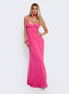 Jadira Scarf Maxi Dress Guava