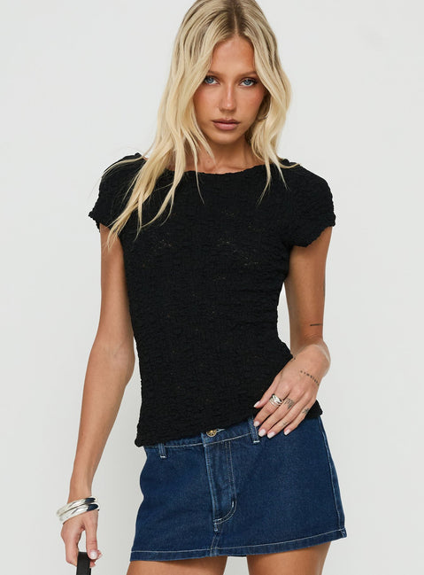 Rowann Textured Top Butter Black