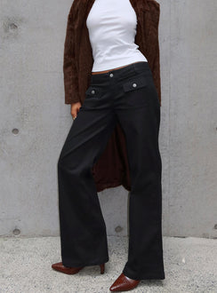 Benicale Low Rise Cargo Pants Black