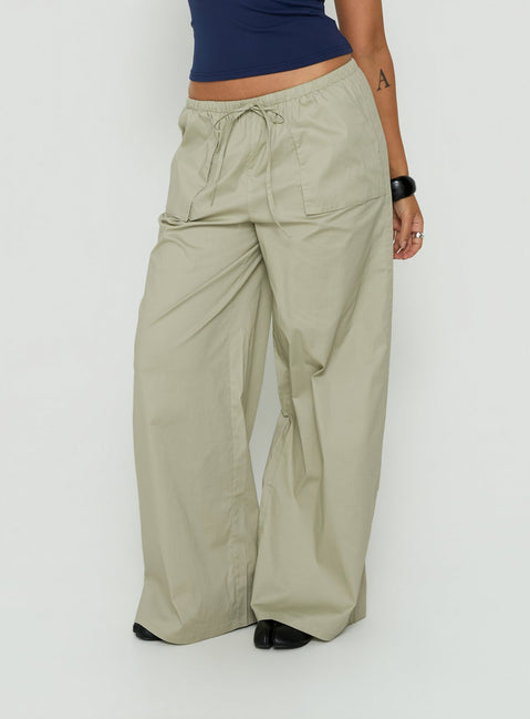 Designed with the Toren Drawstring Straight Leg Pants Stone womens-regular-pants featuring mid-rise detail Princess Polly