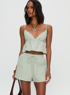Lille Set Green Gingham