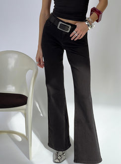 Magic Mirror Mid Rise Bootleg Jeans Washed Black Mid Rise Jeans Jeans 