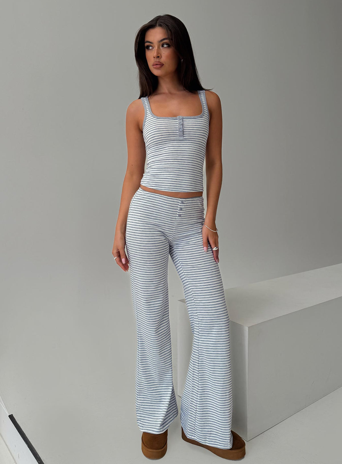 Waffles Stripe Sleep Set Multi