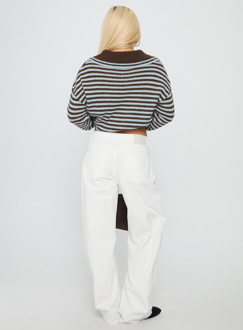 Kaio Mid Rise Barrel Leg Denim Jeans White Mid Rise Jeans Jeans 