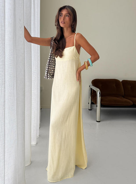 Solie Tie Back Maxi Dress Butter