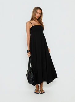 Triniti Square Neck Maxi Dress Black