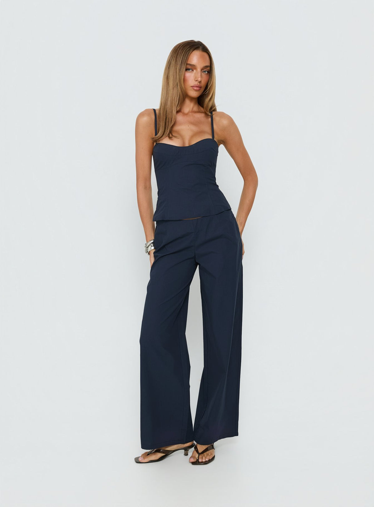 Kierstyn Corset Set Navy