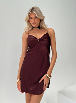 product Princess Polly Sweetheart Neckline  Marilyn Mini Dress Wine