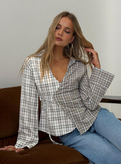 Rummie Long Sleeve Spliced Shirt Check
