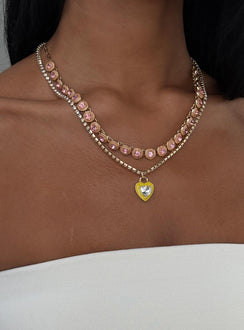 Cosetta Necklace Pack Gold / Pink