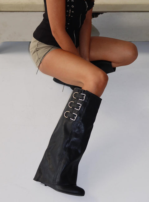 Ritz Knee High Boots Black