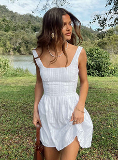 product Princess Polly Square Neck  Lorinda Mini Dress White Low Impact