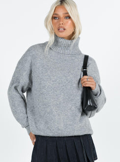 product Oswin Turtleneck Sweater Grey Princess Polly  Long 