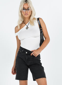 product Xena Long Denim Shorts Black Princess Polly High Waisted Shorts 