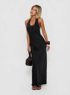 Bare Halter Maxi Dress Noir