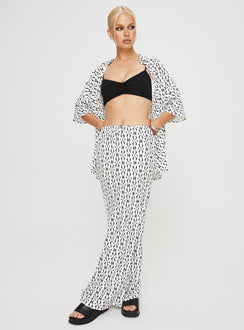 product Mercer Linen Blend Maxi Skirt Black / White Princess Polly  Maxi 