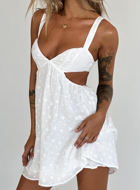 product Princess Polly Square Neck Square Neck Square Neck  Khalia Mini Dress White