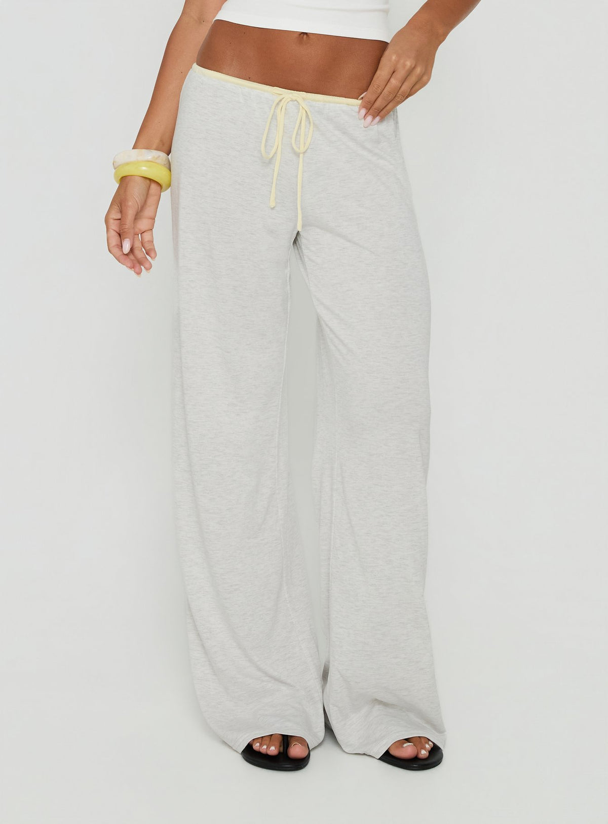 Jessika Ultra Low Pants Yellow / Grey Marle