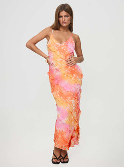 product Princess Polly Crew Neck  Lars Maxi Dress Orange Multi
