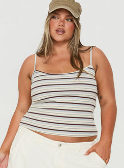 Elzie Knit Cami Tank Multi Stripe Curve
