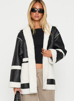 Lexie Faux Leather Jacket Black
