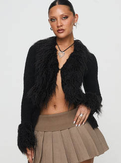 product Princess Polly Sistine Cardigan Black Longline Jumpers Jumpers 