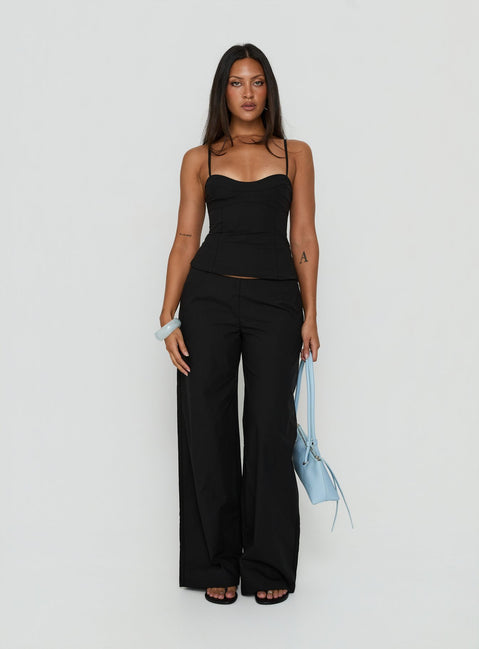Kierstyn Corset Set Black Petite