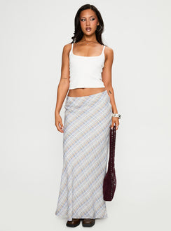   front view of model wearing Princess Polly Quianna Maxi Skirt Multi Maxi Skirts Skirts 