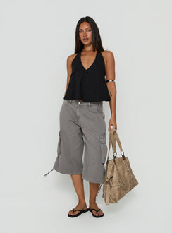 Hudsen Longline Cargo Shorts Charcoal Tall