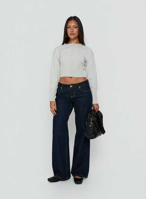 Featuring the Emerina Cinched Button Down Cardigan Grey womens jumpers with short length product Princess Polly