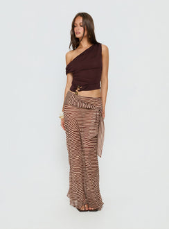 Discover the True Spirit Chiffon Maxi Skirt Multi in womens-skirts with maxi length side view of model wearing Princess Polly