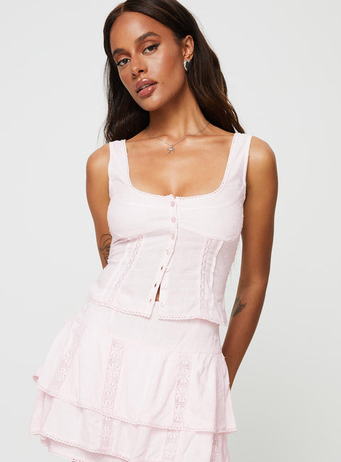 product Princess Polly Sleeveless Square Neck  Cheyla Top Pink