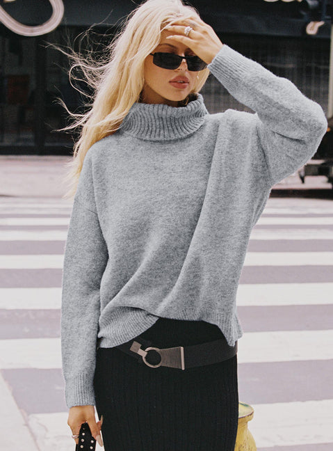 product Oswin Turtleneck Sweater Grey Princess Polly  Long 