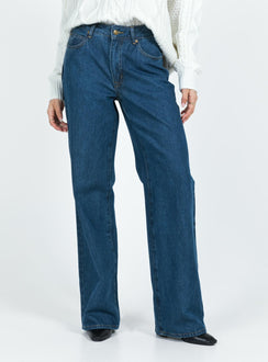 product Princess Polly Mid Rise  Top Model Jeans Dark Denim