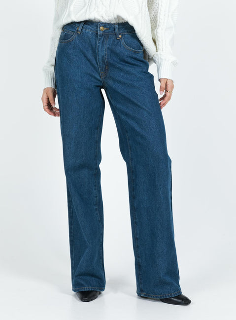 product Princess Polly Mid Rise  Top Model Jeans Dark Denim