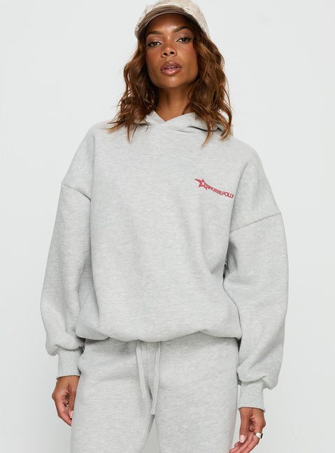 Crafted from the Stargirl Hoodie Grey Marle womens jumpers featuring long length detail Princess Polly