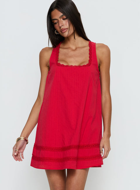 Alanah Mini Dress Red