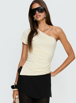 Majira One Shoulder Slouch Top Cream
