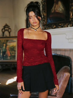  front view of model wearing Princess Polly Yeva Pleat Mini Skirt Black Mini Skirts Skirts 