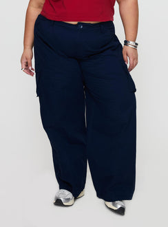 Major General Cargo Pant Navy Low Rise Pants Pants 