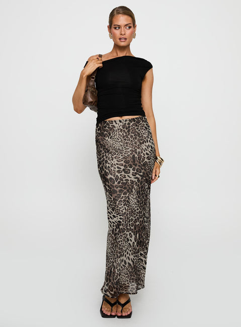 Manda Maxi Skirt Leopard Maxi Skirts Skirts 