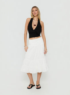 Discover the Silver Springs Midi Skirt White in womens-skirts with midi length product Princess Polly