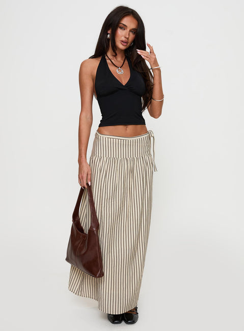   front view of model wearing Princess Polly Antheia Maxi Skirt Multi Maxi Skirts Skirts 