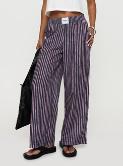 side view of model wearing Princess Polly Beach House Pants Multi Pants 