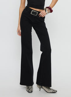 Magic Mirror Mid Rise Bootleg Jeans Washed Black Mid Rise Jeans Jeans 