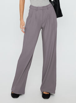 Ambient Wide Leg Pant Grey High Rise Pants Pants 